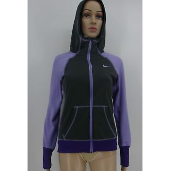 Nike Therma-Fit Purple Zip Up Hooded Sweatshirt - Picture 8 of 11